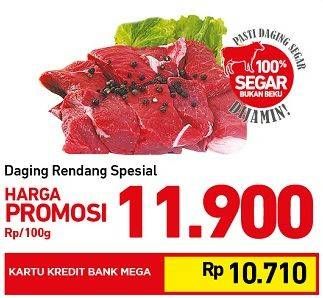 Promo Harga Daging Rendang Sapi Spesial per 100 gr - Carrefour