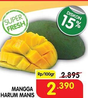 Promo Harga Mangga Harum Manis per 100 gr - Superindo