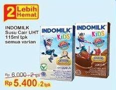 Promo Harga INDOMILK Susu UHT Kids All Variants 115 ml - Indomaret