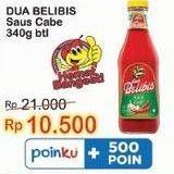 Promo Harga DUA BELIBIS Saus Cabe 340 ml - Indomaret