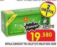 Promo Harga Kepala Djenggot Teh Celup Jasmine Tea per 25 pcs 2 gr - Superindo
