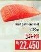 Promo Harga Salmon Fillet per 100 gr - Hypermart