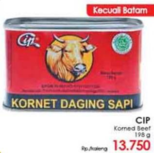 Promo Harga CIP Corned Beef 198 gr - Indomaret