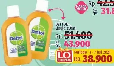 Promo Harga DETTOL Antiseptic Germicide Liquid 250 ml - LotteMart