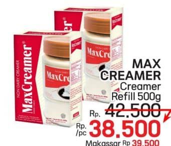 Promo Harga MAX Creamer Refill 500 gr - LotteMart