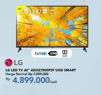 Promo Harga LG UQ7500 UHD TV 43UQ7500PSF 43 Inch  - Carrefour