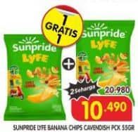 Promo Harga Sunpride Lyfe Cavendish Banana Chips 55 gr - Superindo