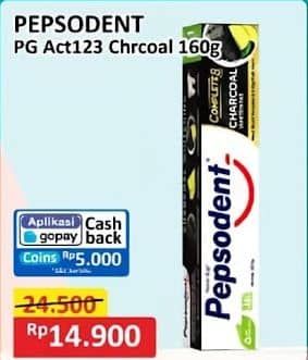 Promo Harga Pepsodent Pasta Gigi Action 123 Charcoal 160 gr - Alfamart