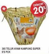 Promo Harga 365 Telur Ayam Kampung Super 6 pcs - Superindo