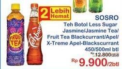 Promo Harga Teh Botol/Fruit Tea 450/500ml 2s  - Indomaret