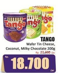 Promo Harga Tango Wafer Cheese, Coconut, Milky Chocolate 200 gr - Hari Hari