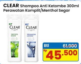 Promo Harga Clear Shampoo Perawatan Komplit, Ice Cool Menthol 300 ml - Indomaret
