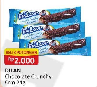 Promo Harga DILAN Chocolate Crunchy Cream per 3 pcs 24 gr - Alfamart
