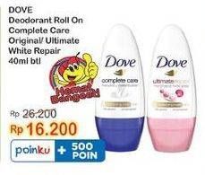 Promo Harga Dove Deo Roll On Complete Care, Ultimate Repair 40 ml - Indomaret