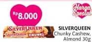 Promo Harga Silver Queen Chunky Bar Cashew, Almonds 30 gr - Alfamidi