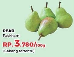 Promo Harga Pear Packham per 100 gr - Yogya