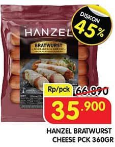 Promo Harga Hanzel Bratwurst Cheese 360 gr - Superindo