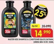 Promo Harga Master Kids Shampoo & Conditioner Batman, BEN-10 150 ml - Superindo