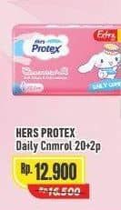 Promo Harga Hers Protex Daily Comfort Wing 23, 5cm 22 pcs - Alfamart