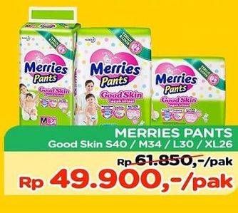 Promo Harga Merries Pants Good Skin M34, L30, S40, XL26 26 pcs - TIP TOP