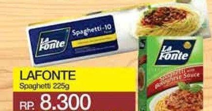 Promo Harga LA FONTE Spaghetti 10 225 gr - Yogya