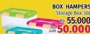 Promo Harga Box Hampers Storage Box 30 ltr - LotteMart