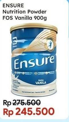 Promo Harga ENSURE Nutrition Powder FOS Vanila 900 gr - Indomaret