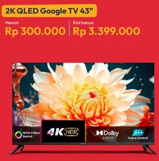Promo Harga Changhong QLED Google TV 43 Inci  - Erafone