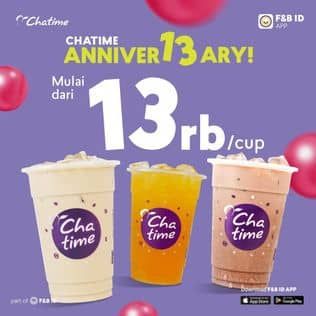 Promo Harga Anniver13ary  - Chatime