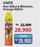 Promo Harga Fumakilla Vape Aerosol Sakura Blossom, Orange 600 ml - Alfamart