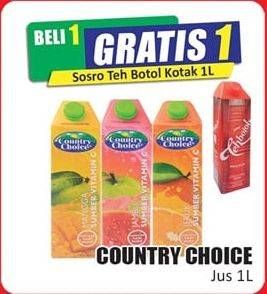 Promo Harga COUNTRY CHOICE Jus Buah 1000 ml - Hari Hari