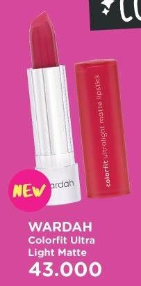 Promo Harga WARDAH Colorfit Ultralight Matte Lipstick  - Watsons