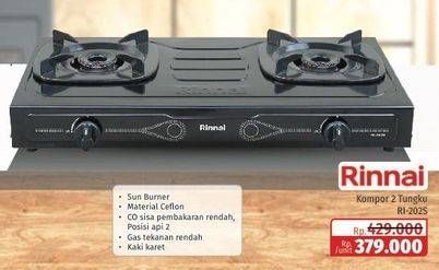 Promo Harga Rinnai RI-202S Kompor Gas  - Lotte Grosir