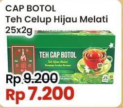 Promo Harga Teh Cap Botol Teh Hijau Celup per 25 pcs 2 gr - Indomaret