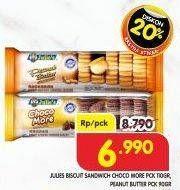 Promo Harga JULIES Sandwich Choco More, Peanut Butter 90 gr - Superindo