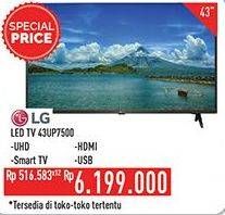 Promo Harga LG 43UP7500PTC | 4K Smart UHD TV 43"  - Hypermart
