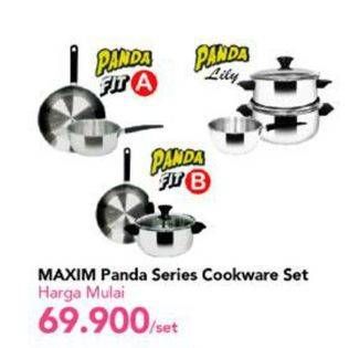 Promo Harga Maxim Panda Series Cookware Set  - Carrefour