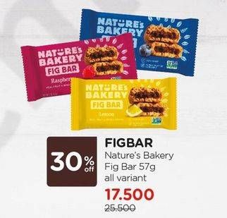 Promo Harga NATURES BAKERY Fig Bars All Variants 57 gr - Watsons