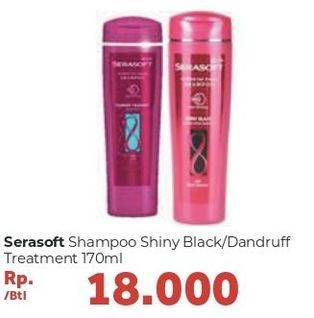 Promo Harga SERASOFT Shampoo Shiny Black, Dandruff 170 ml - Carrefour