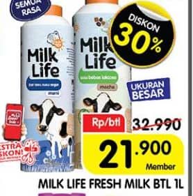 Promo Harga Milk Life Fresh Milk All Variants 1000 ml - Superindo