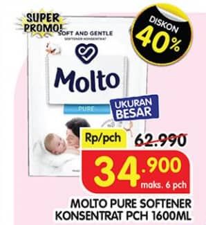 Promo Harga Molto Softener Ultra Pure 1600 ml - Superindo