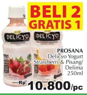 Promo Harga PROSANA Delicyo Strawberry Banana, Pomegranate 250 ml - Giant
