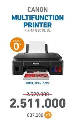 Promo Harga CANON Pixma G3010 Printer  - Electronic City