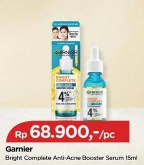 Promo Harga Garnier Bright Complete Serum Anti Acne Serum 15 ml - TIP TOP