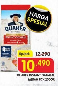 Promo Harga Quaker Oatmeal Merah 200 gr - Superindo