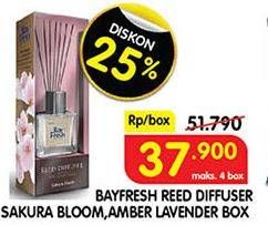 Promo Harga BAYFRESH Reed Diffuser Refill Sakura Bloom, Amber Lavender 30 ml - Superindo