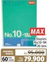 Promo Harga MAX Staples 10-1M per 20 box - Lotte Grosir