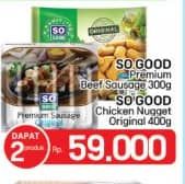 Promo Harga So Good Premium Sausage + So Good Chicken Nugget  - LotteMart