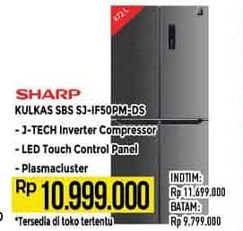 Promo Harga Sharp SJ-IF50PM-DS New Queen Series 2021  - Hypermart