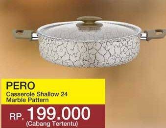 Promo Harga PERO Casserole Shallow Marble Patern 24cm  - Yogya